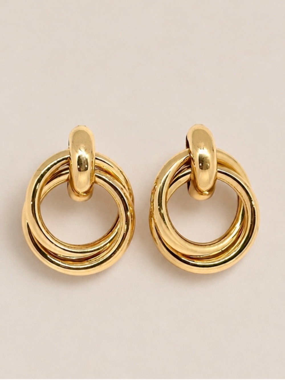New! Gold Door Knocker Earrings (1028) NWOT